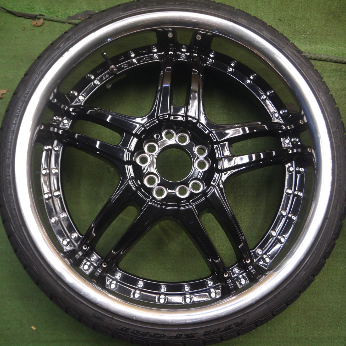 *送料無料* バリ溝！22年！9.5分★ドンコルレオーネ DW398 245/30R22 ATR SPORT ファルケン アゼニス FK453 22インチ PCD114.3 127/5H マルチ★4072906Hノ