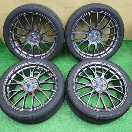 バリ溝！22年！キレイ！9.5分★プリウス 86 BRZ 等 ENKEI PFM1 225/40R18 トーヨー ナノエナジー3 プラス 18インチ エンケイ PCD100/5H★5120601NKノ
