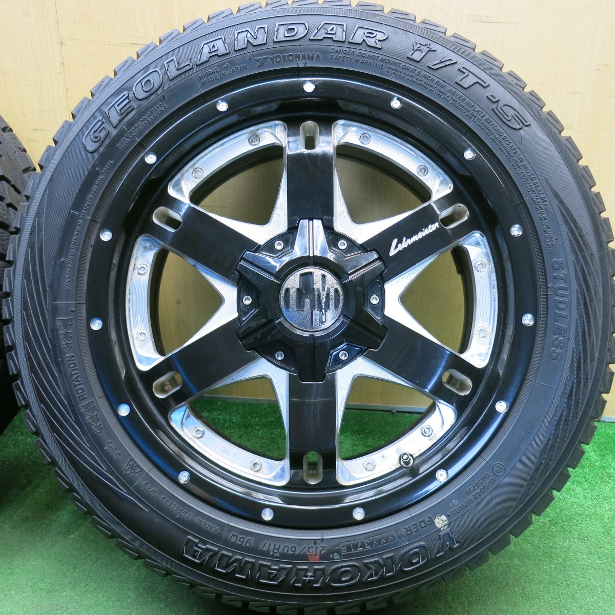 バリ溝！9分★スタッドレス 215/60R17 ヨコハマ ジオランダー i/T-S Lehrmeister MASTRO レアマイスター マストロ PCD 114.3 127/5H マルチ★6052804HAス