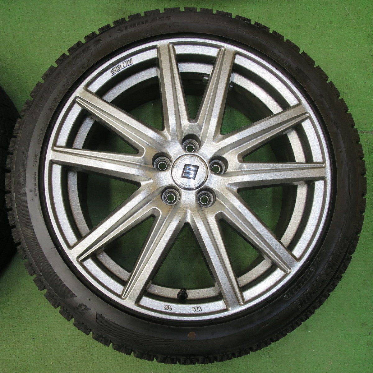 [送料無料] バリ溝！22年！キレイ！ほぼ10分★86 BRZ 等 215/45R17 スタッドレス ブリヂストン アイスパートナー2 SEIN ザイン 17インチ PCD100/5H★5032402イス