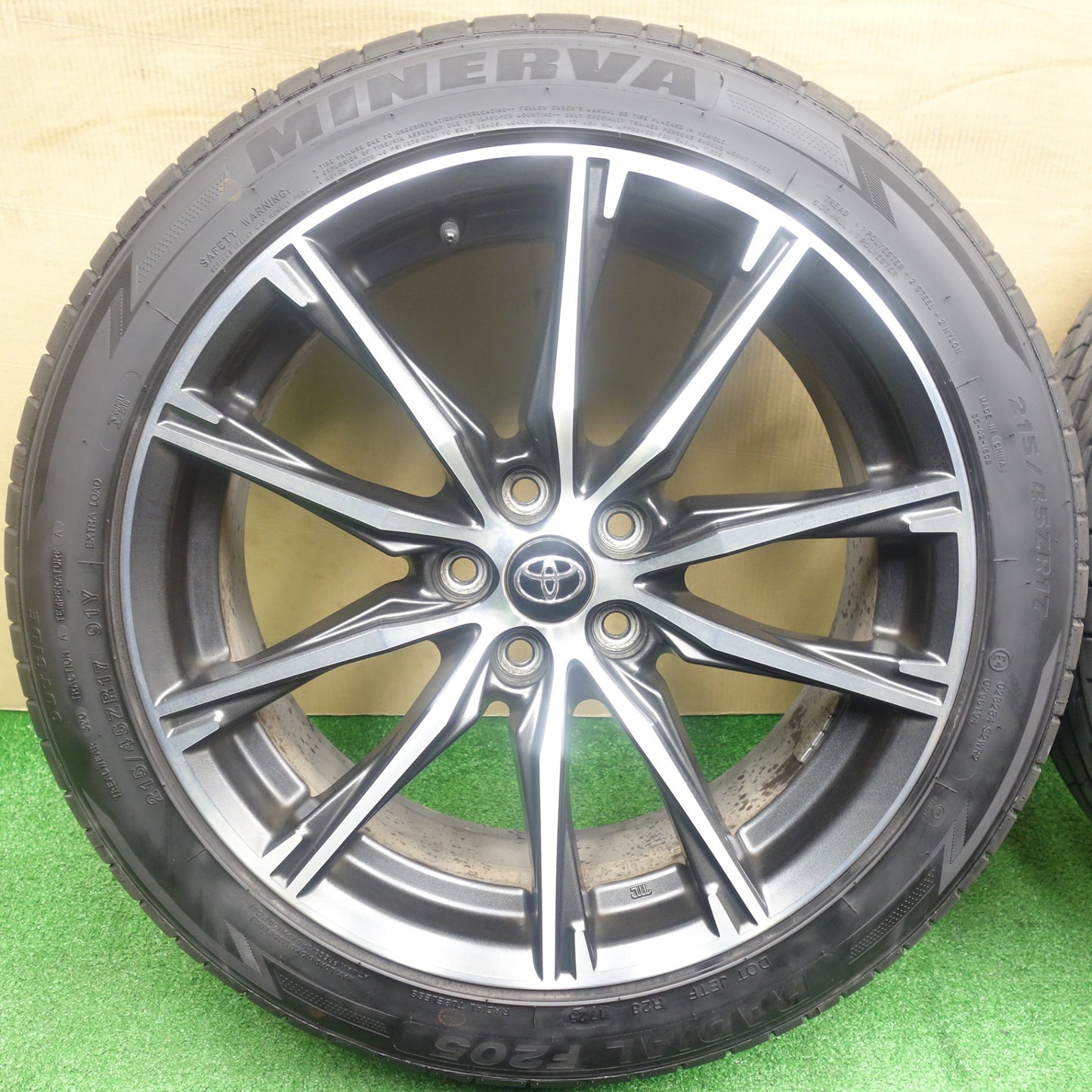 バリ溝！25年！9.5分★トヨタ ZN6 86 スバル BRZ 純正 215/45R17 ミネルバ ラジアル F205 17インチ PCD100/5H★6011902KTノ