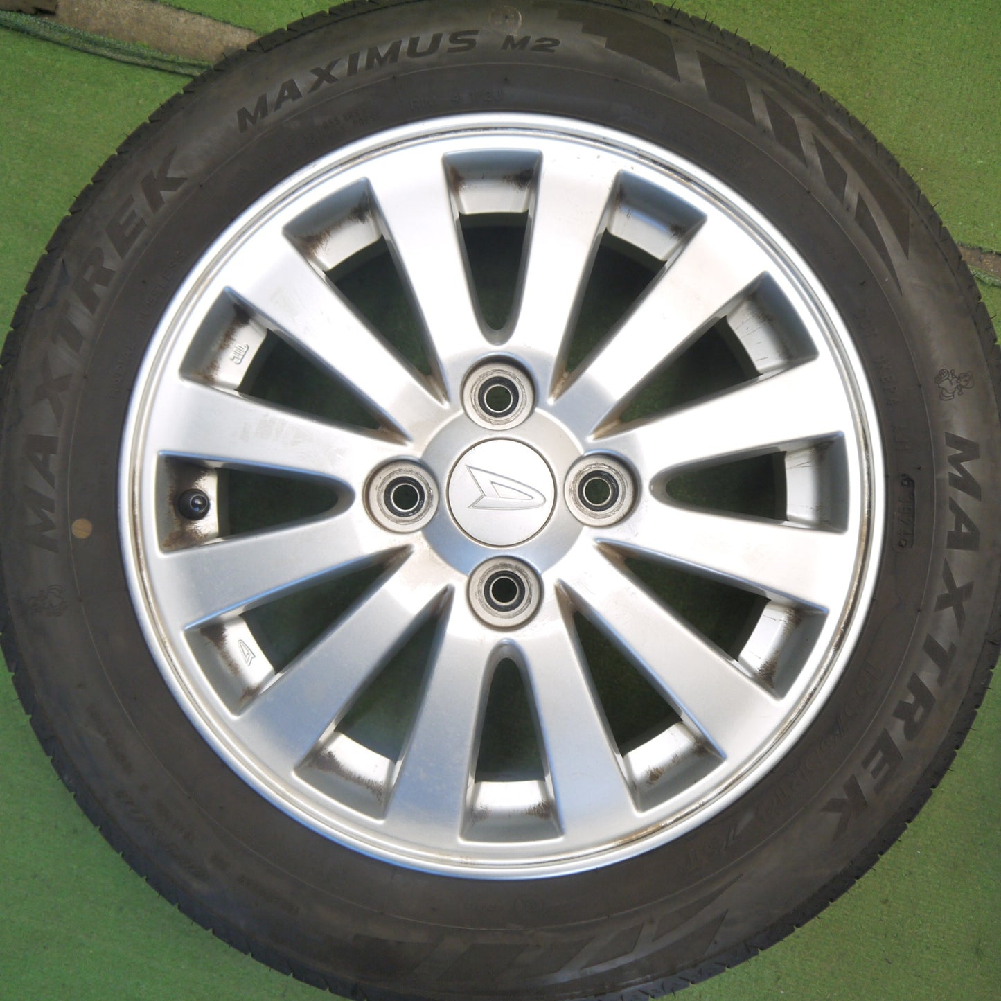 バリ溝！24年！8.5分◎ダイハツ ムーヴ コンテ ミライース 等 純正 155/65R14 マックストレック MAXIMUS M2 14インチ PCD100/4H◎6071308Hノ