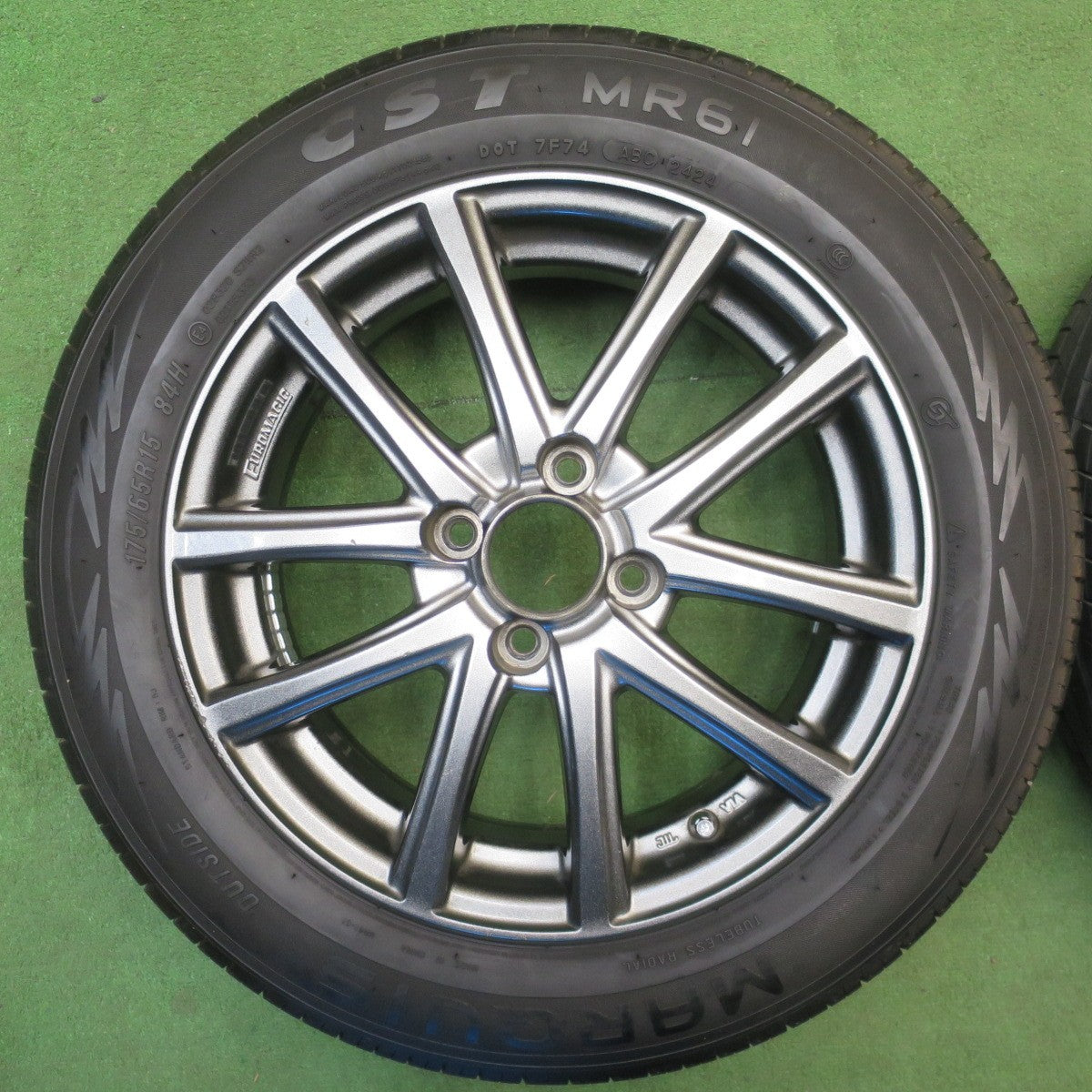 バリ溝！23年！キレイ！9.5分★175/65R15 マーキス CST MR61 EURO MAGIC Aspire FX ユーロマジック アスパイア 15インチ PCD100/4H★6032905NJノ