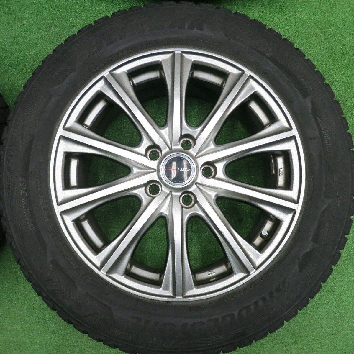 4本価格★スタッドレス 225/60R17 ブリヂストン ブリザック DM-V2 LUTZ 社外 アルミ 17インチ PCD114.3/5H★4100803HAス