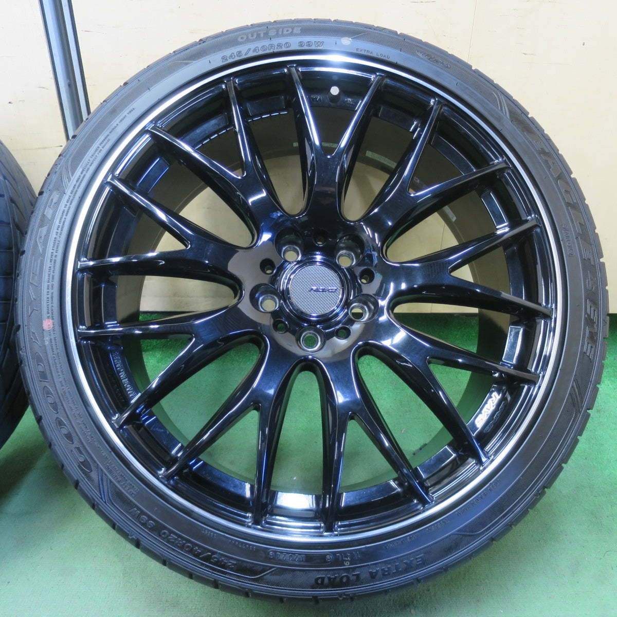 バリ溝！24年！キレイ！9.5分★RAYS HOMURA 2X9 245/40R20 グッドイヤー イーグル LS EXE レイズ ホムラ 2×9 20インチ PCD114.3/5H★6050502イノ
