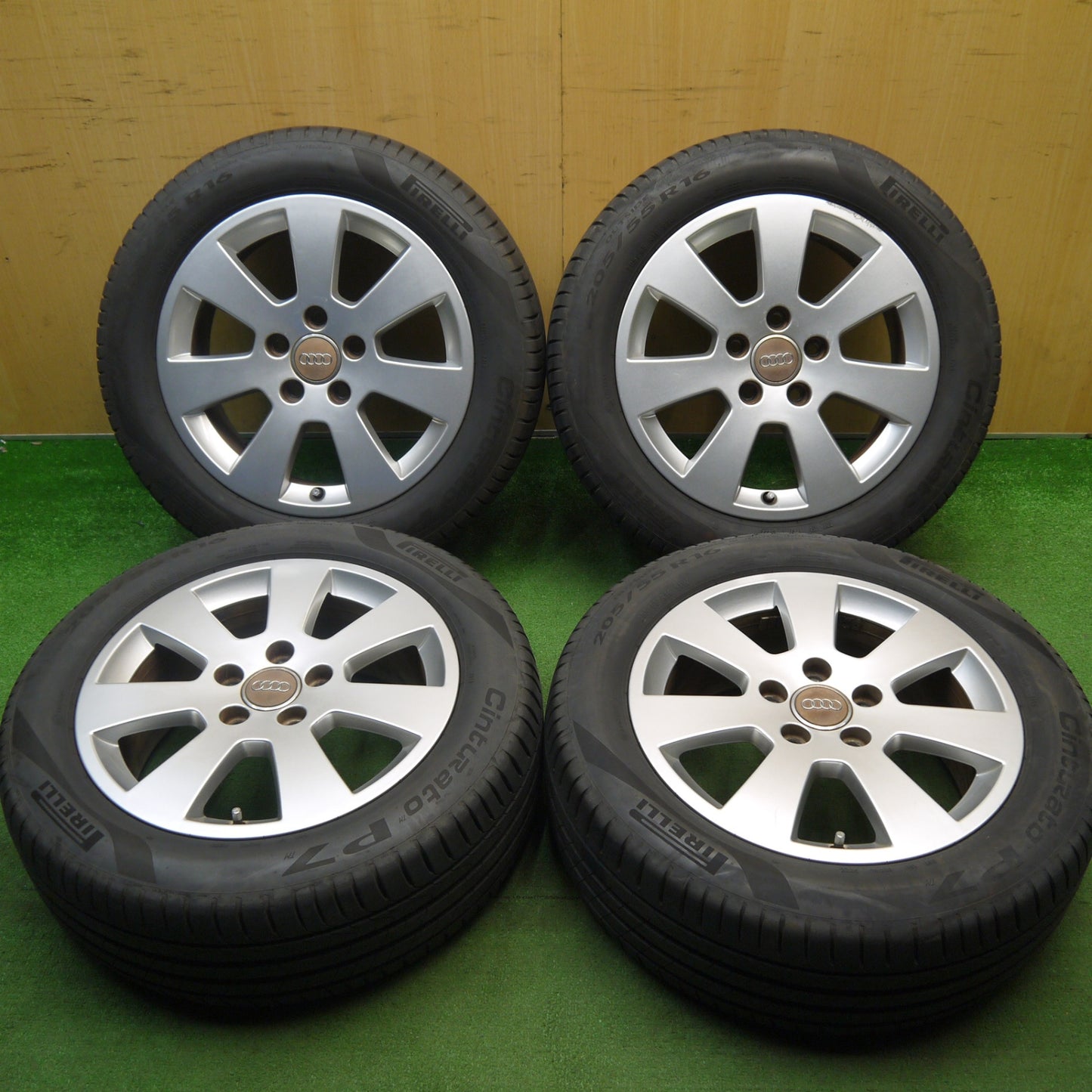 バリ溝！22年！9.5分★アウディ A3 純正 205/55R16 ピレリ Cinturato P7 16インチ PCD112/5H★6030308Hノ