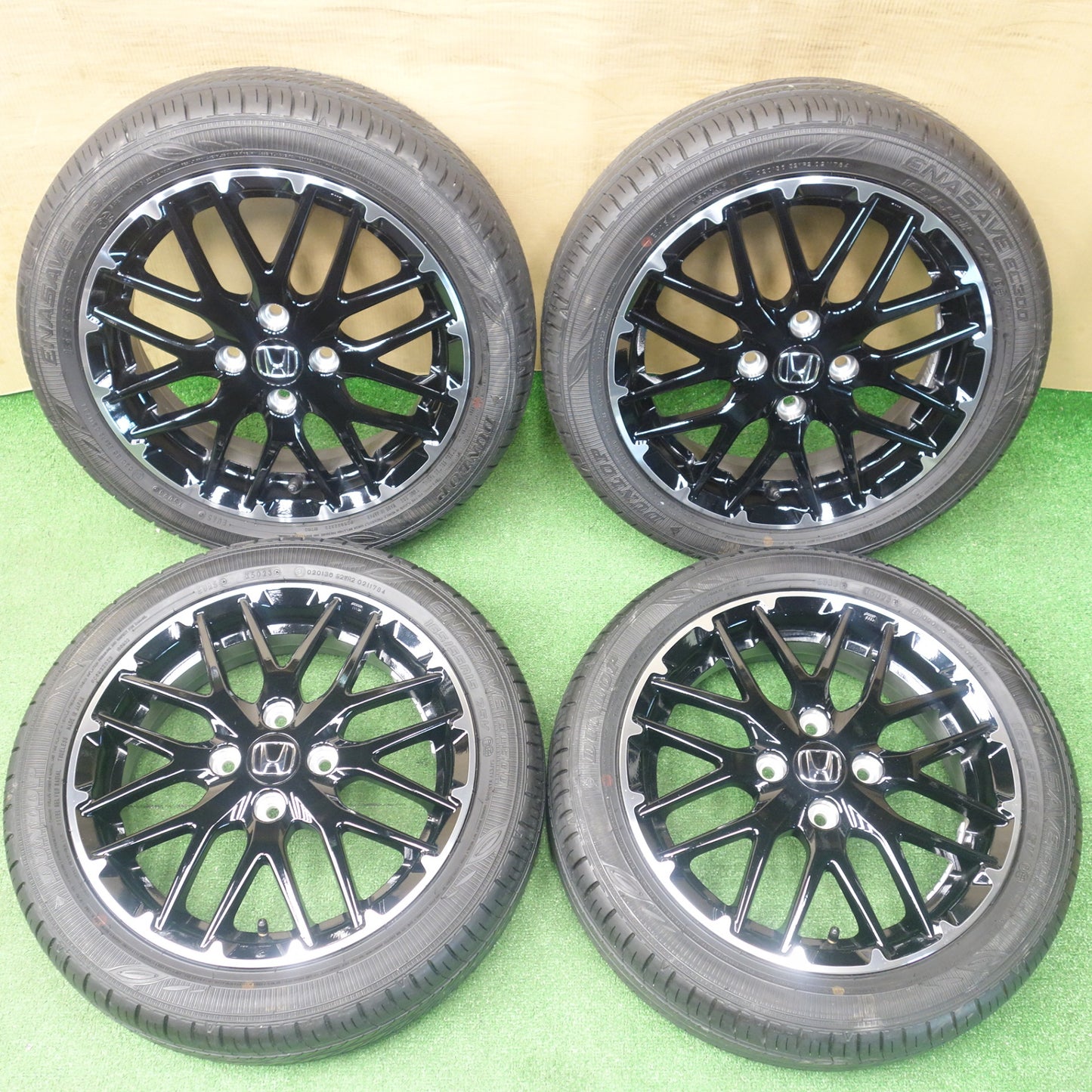 新車外し！23年★ホンダ JF5 JF6 N-BOX カスタム 純正 165/55R15 ダンロップ エナセーブ EC300 15インチ PCD100/4H★6020801KTノ