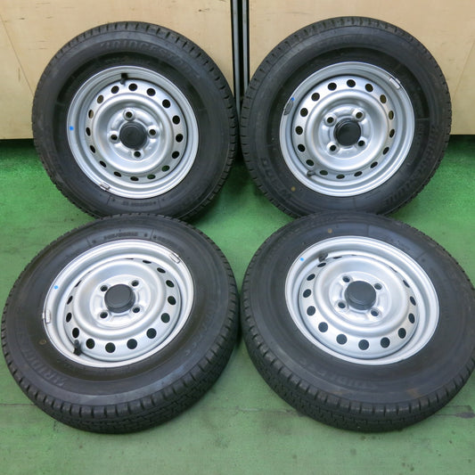 キレイ！21年★スタッドレス 145/80R12 80/78N ブリヂストン W300 スチール ホイール 12インチ PCD100/4H★5091802SKス