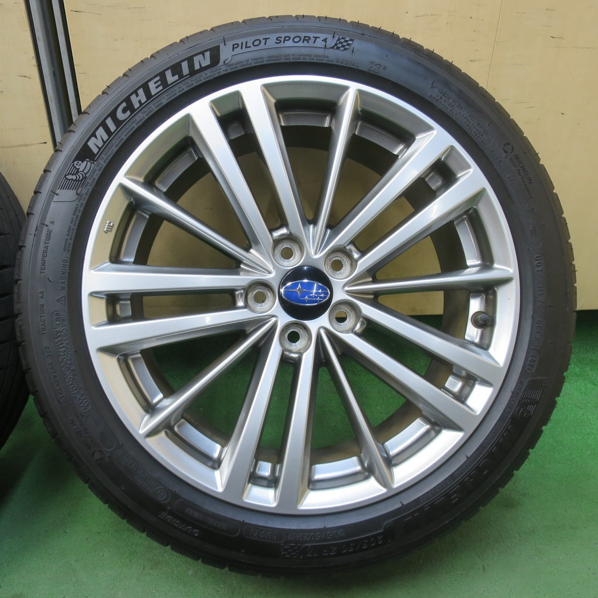 キレイ！22年★スバル GP インプレッサ スポーツ 純正 205/50R17 ミシュラン パイロットスポーツ4 17インチ PCD100/5H★6030301イノ