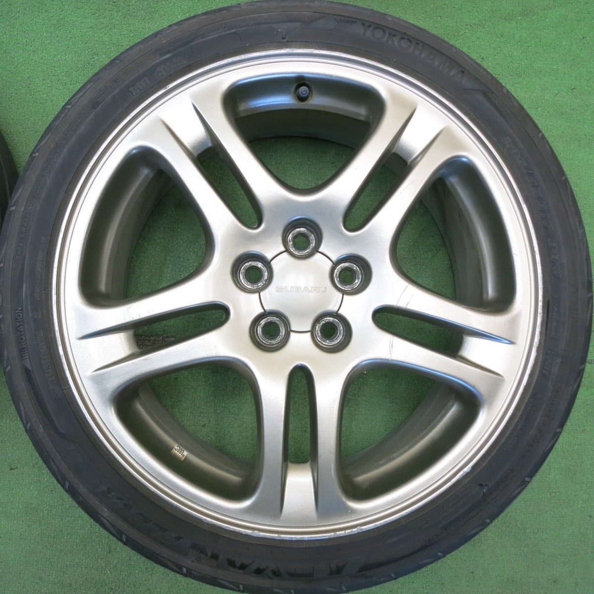 4本価格◎スバル レガシィ 純正 205/45R17 ヨコハマ アドバン FLEVA 17インチ PCD100/5H◎6071604HAノ