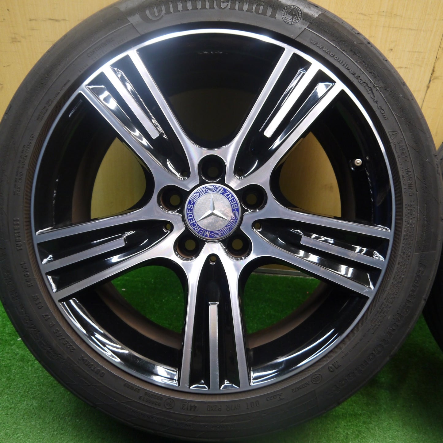 [送料無料] キレイ★ベンツ Cクラス W204 純正 225/45R17 コンチネンタル コンチスポーツ コンタクト5 17インチ PCD112/5H★5032412Hノ