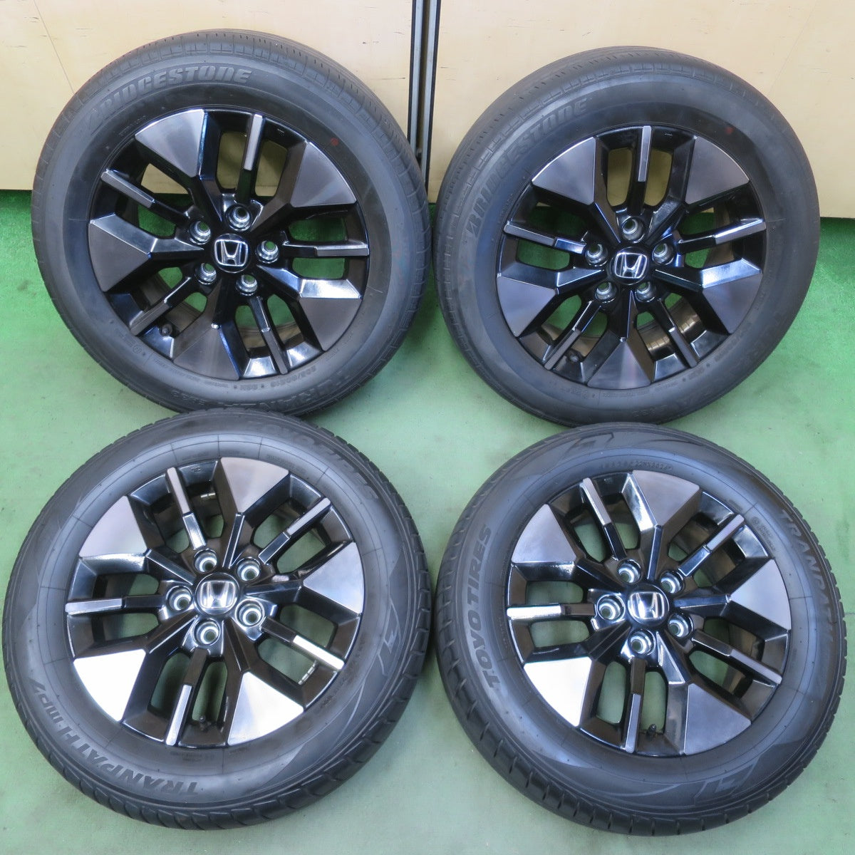 バリ溝！24年！9分★ホンダ RP ステップワゴン スパーダ 純正 205/60R16 ブリヂストン トランザ ER33 トーヨー トランパス MP7 16インチ PCD114.3/5H★6052903イノ