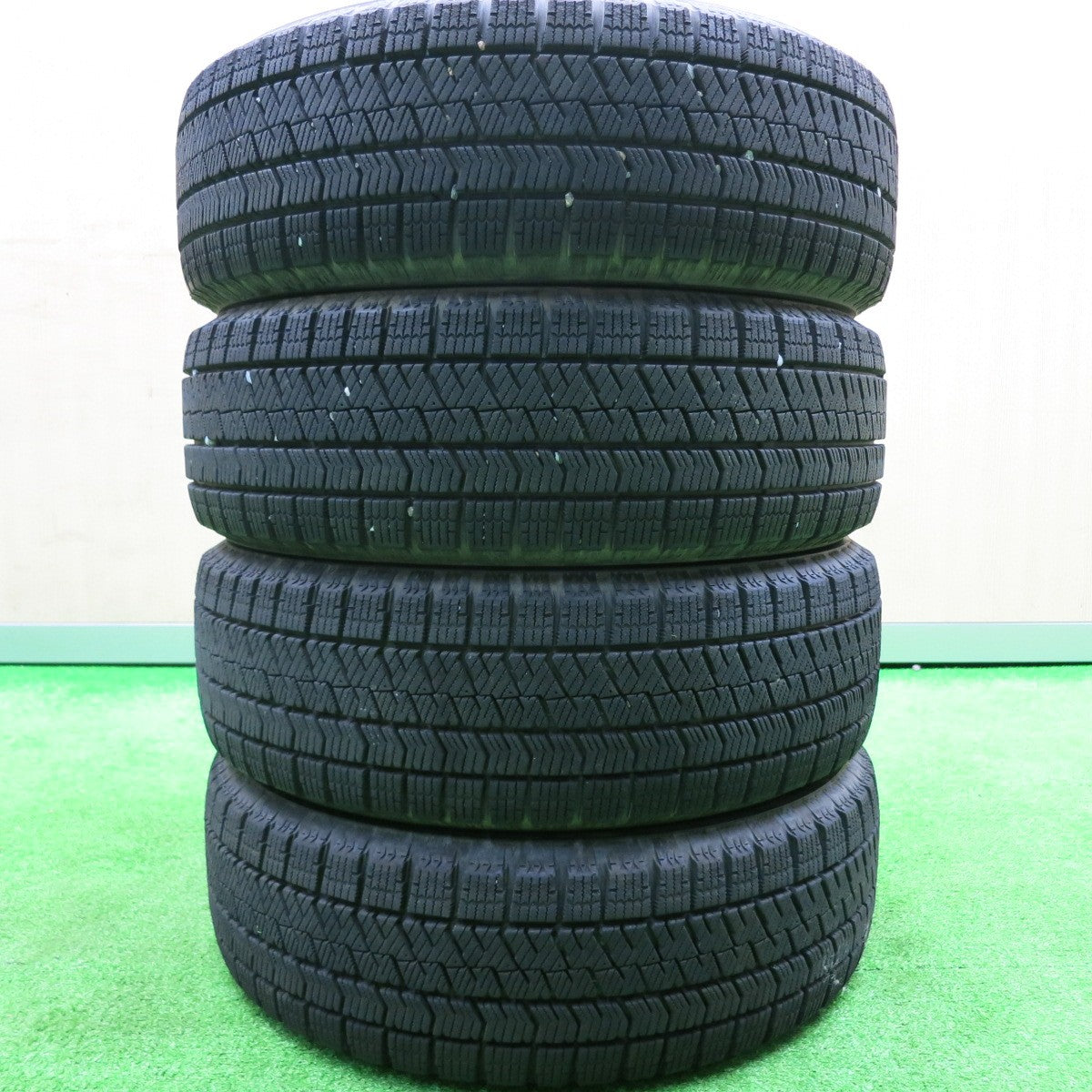 [送料無料] バリ溝！9.5分 レア★ホンダ N-BOX スラッシュ 純正 Modulo 165/55R14 スタッドレス ブリヂストン ブリザック VRX2 モデューロ PCD100/4H★4092304HAス