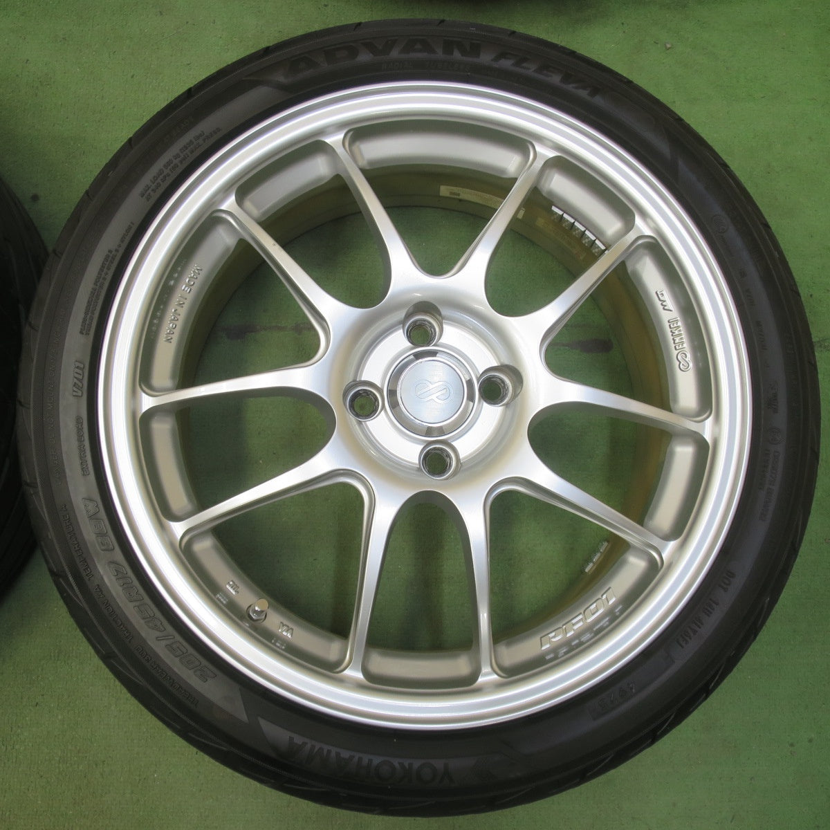 バリ溝！25年！キレイ！ほぼ10分◎ENKEI PF01 205/45R17 ヨコハマ アドバン FLEVA V701 エンケイ 17インチ PCD100/4H◎6071808イノ