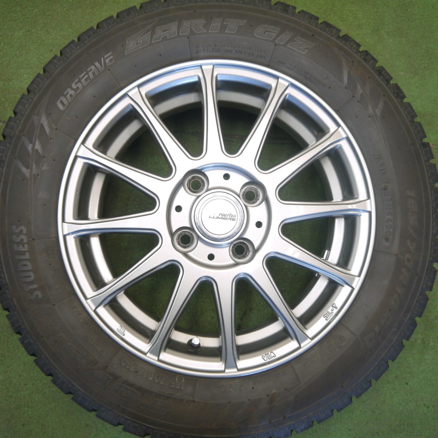 バリ溝！キレイ！8.5分★スタッドレス 165/70R14 トーヨー オブザーブ ガリット GIZ ravrion LUMIERE ラブリオン 14インチ PCD100/4H★6060102Hス