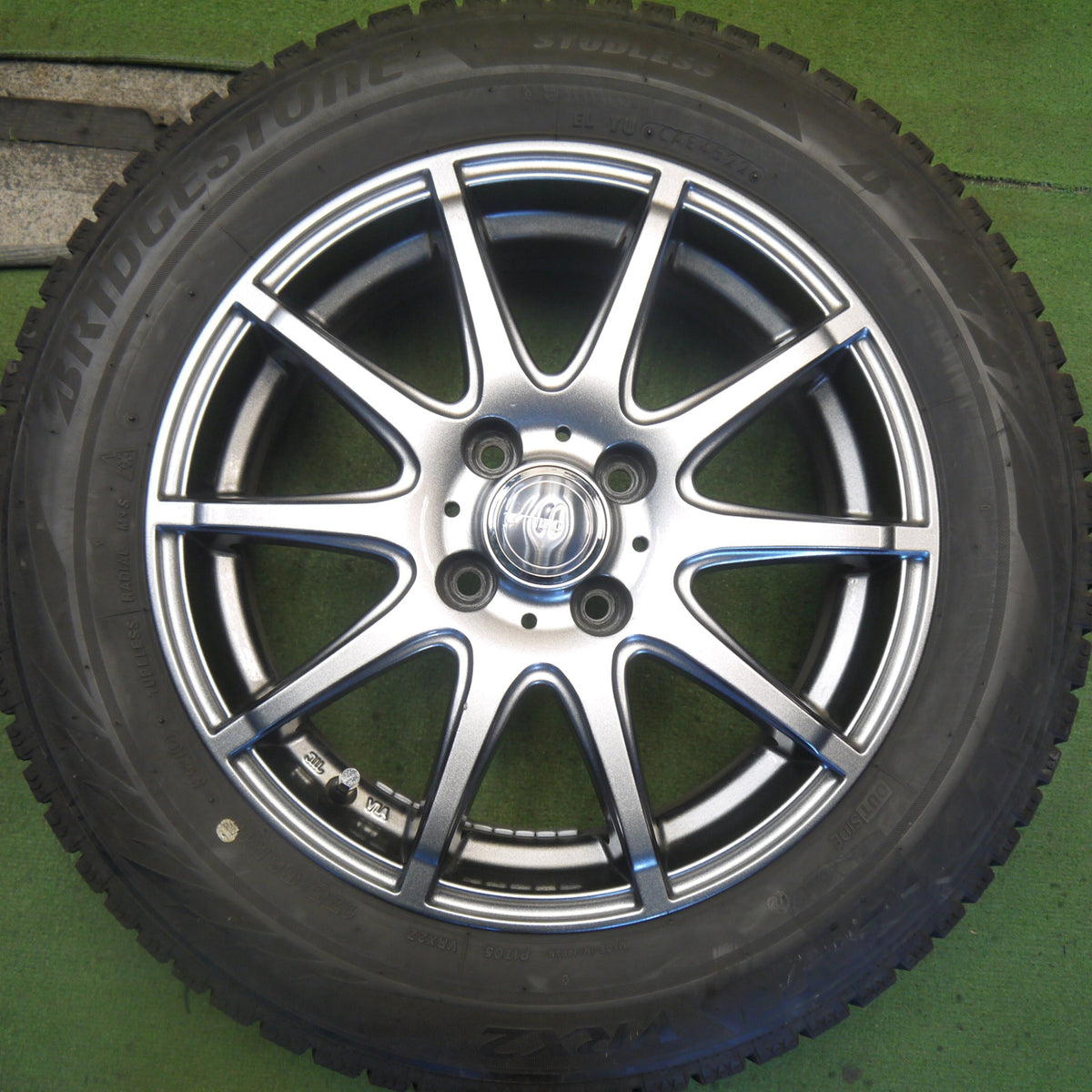 4本価格！22年◎スタッドレス 175/65R15 ブリヂストン ブリザック VRX2 TIRO 社外 アルミ 15インチ PCD100/4H◎6083103Hス