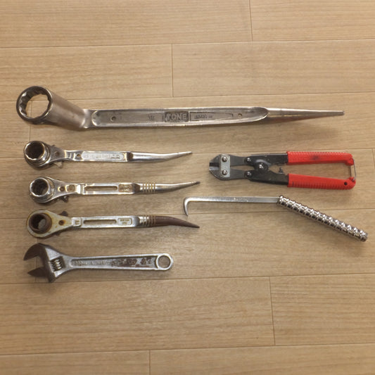 [送料無料] ★メガネレンチ ラチェットレンチ モンキーレンチ ハッカー ミゼットカッタ など 各種 工具 セット　TOP GLORY NICE MCC TONE など★