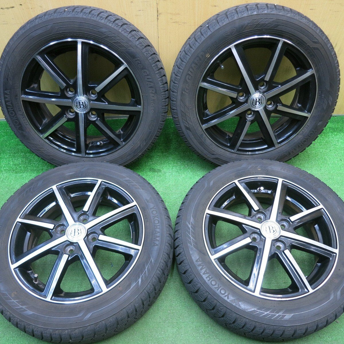 バリ溝！8.5分★スタッドレス 155/65R14 ヨコハマ アイスガード iG60 BRANDLE-LINE ブランドルライン 14インチ PCD100/4H★5031602NJス