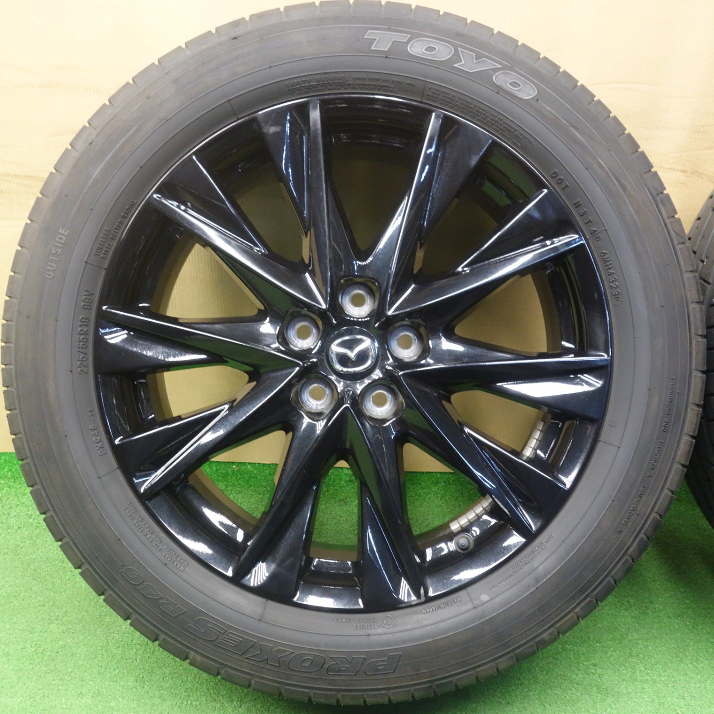 バリ溝！23年！9.5分★マツダ CX-5 純正 225/55R19 トーヨー プロクセス R46 CX5 19インチ PCD114.3/5H★6042203KTノ