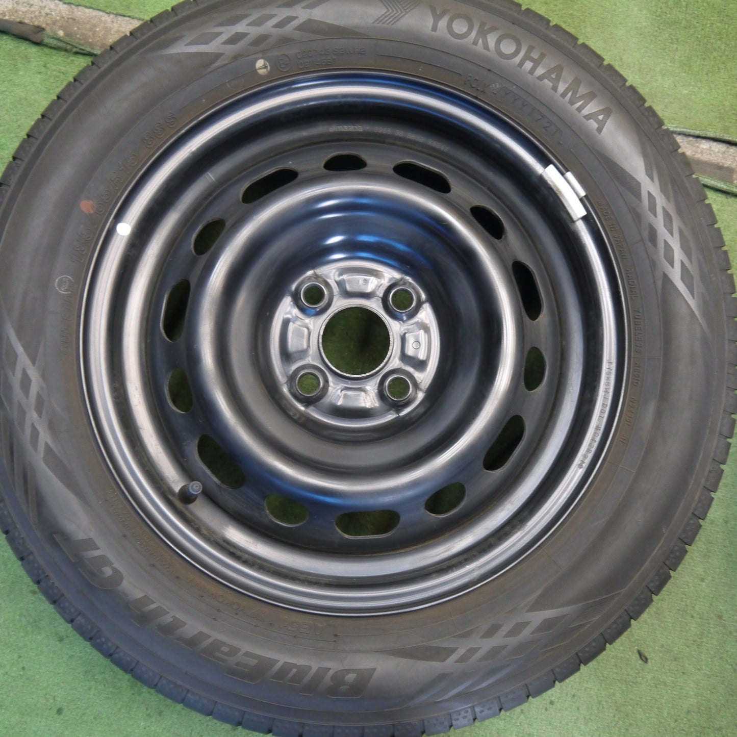 バリ溝！キレイ！9分◎185/65R15 ヨコハマ BluEarth-GT AE51 スチール ホイール ブルーアース 15インチ PCD100/4H◎6072802Hノ