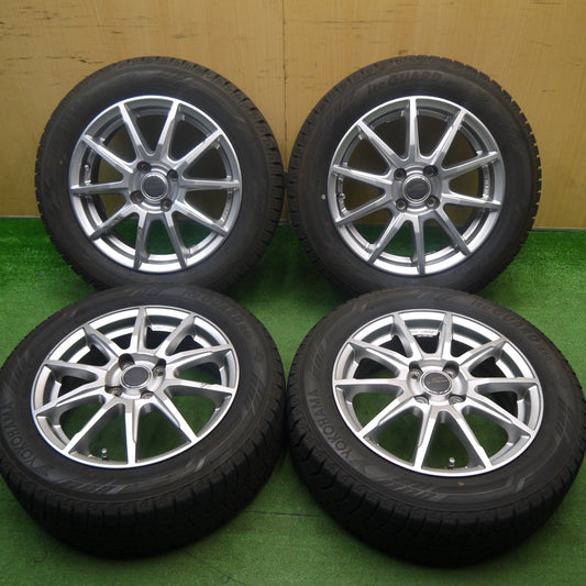 バリ溝！24年！キレイ！9.5分★スタッドレス 185/60R15 ヨコハマ アイスガード iG60 SCHNEIDER シュナイダー 15インチ PCD100/4H★6022507Hス