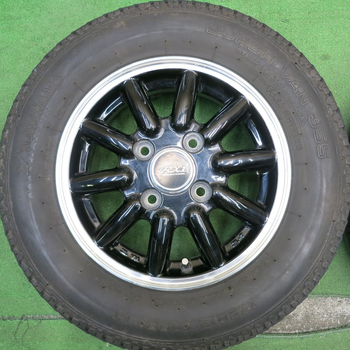 4本価格！22年★ALGERNON Fenice RX1 145R12 6PR ヨコハマ SUPER VAN 355 アルジェノン フェニーチェ 12インチ PCD100/4H★5053006HAノ
