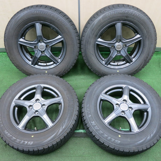 *送料無料* バリ溝！20年！キレイ！8.5分★スタッドレス 195/70R15 ブリヂストン ブリザック VRX TOPRUN トップラン 15インチ PCD100/4H★4061802NJス