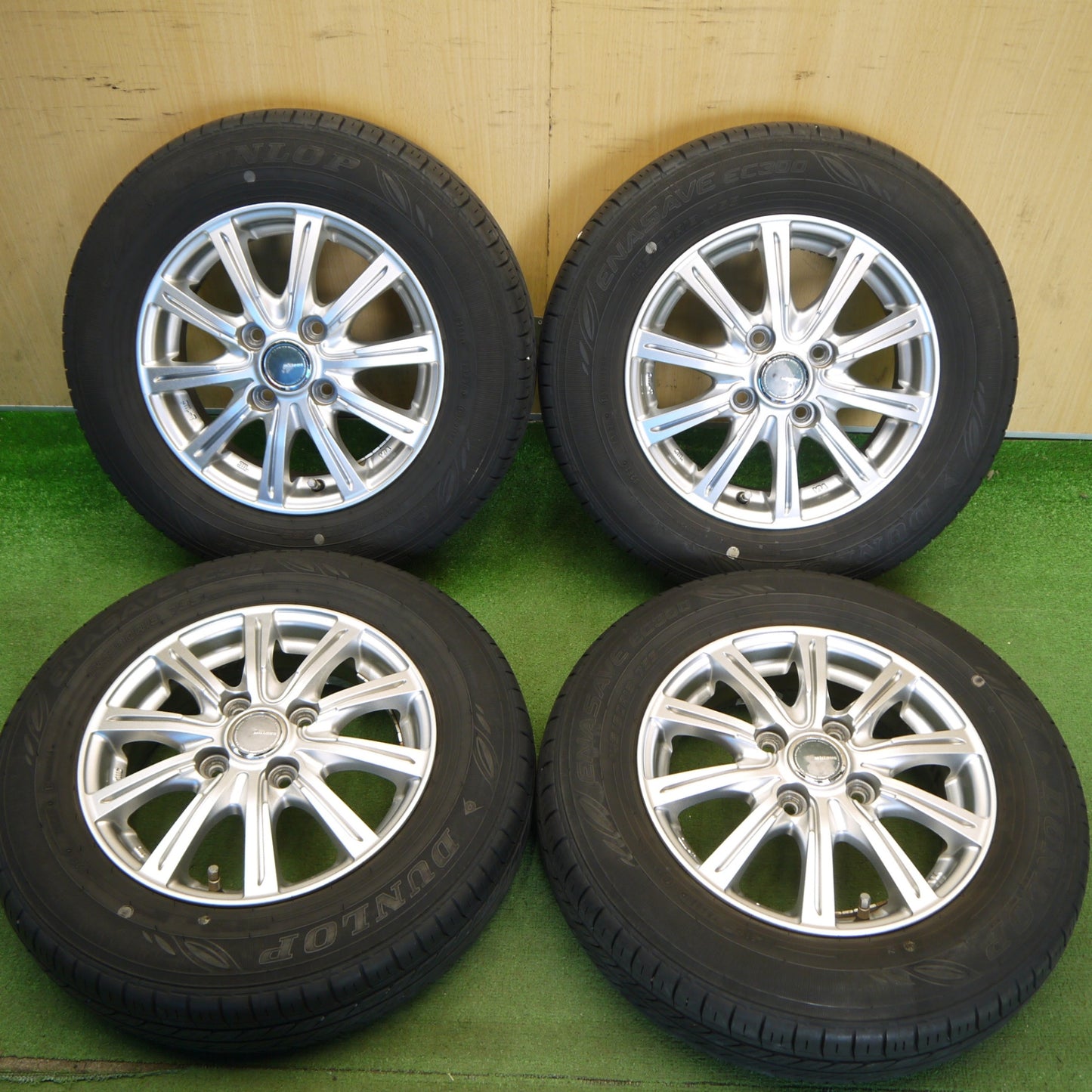 キレイ★145/80R13 ダンロップ エナセーブ EC300 MiLLOUS PS ミルアス 13インチ PCD100/4H★6042704Hノ