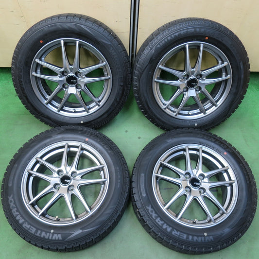 バリ溝！キレイ！9.5分★スタッドレス 195/65R16 ダンロップ ウインターマックス WM02 ZACK JP-550 MONZA ザック 16インチ PCD100/4H★5123004イス