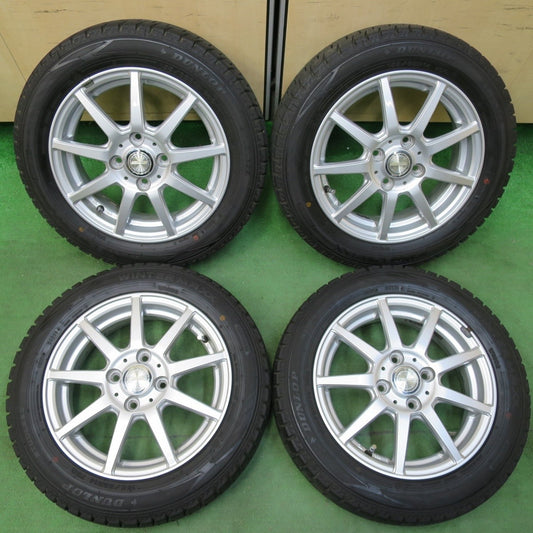 バリ溝！9.5分★スタッドレス 155/65R14 ダンロップ ウインターマックス WM02 GRABADO 14インチ PCD100/4H★5011813イス