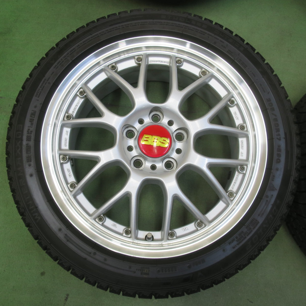 超バリ溝！23年！ほぼ10分◎BBS 205/50R17 スタッドレス ダンロップ ウインターマックス 03 WM03 17インチ PCD114.3/5H◎6081210イス