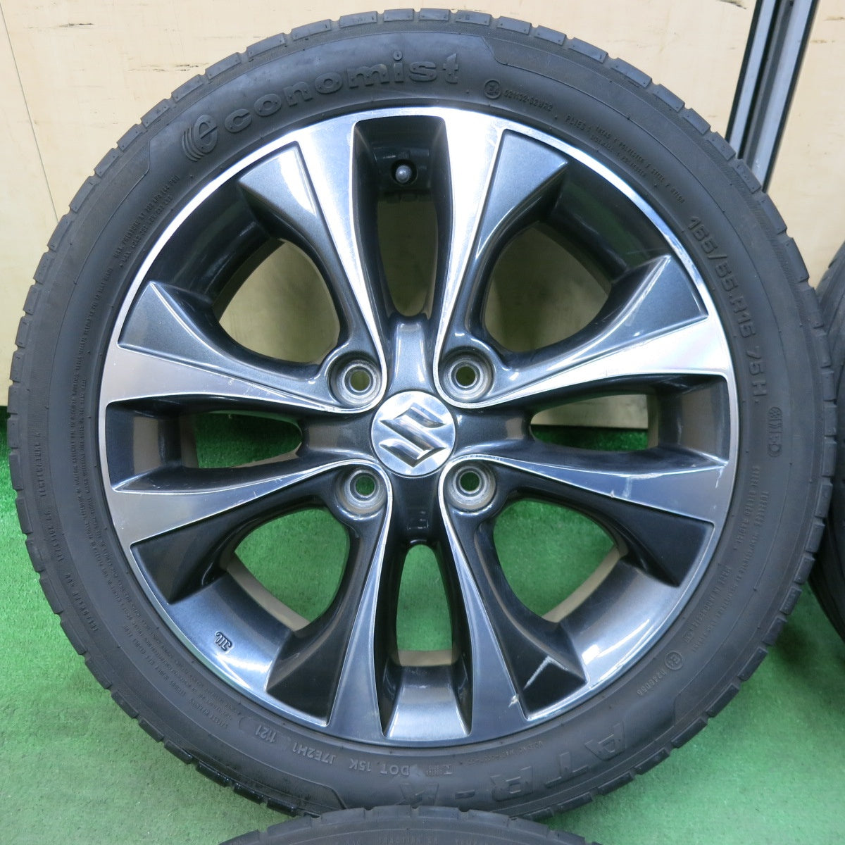 [送料無料] 4本価格！21年★スズキ ワゴンR スティングレー 純正 165/55R15 エコノミスト ATR-K 15インチ PCD100/4H★5032112SYノ