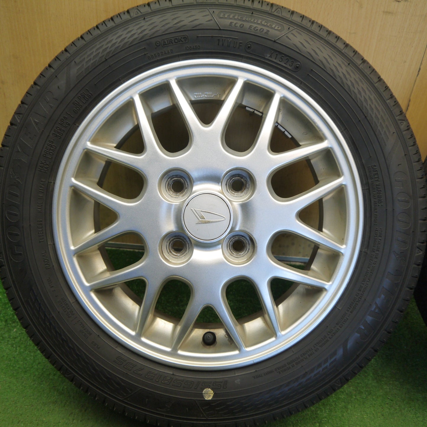 バリ溝！23年！ほぼ10分◎ダイハツ アトレー ネイキッド 等 純正 155/65R13 グッドイヤー EfficientGrip ECO EG02 13インチ PCD100/4H◎6072405Hノ