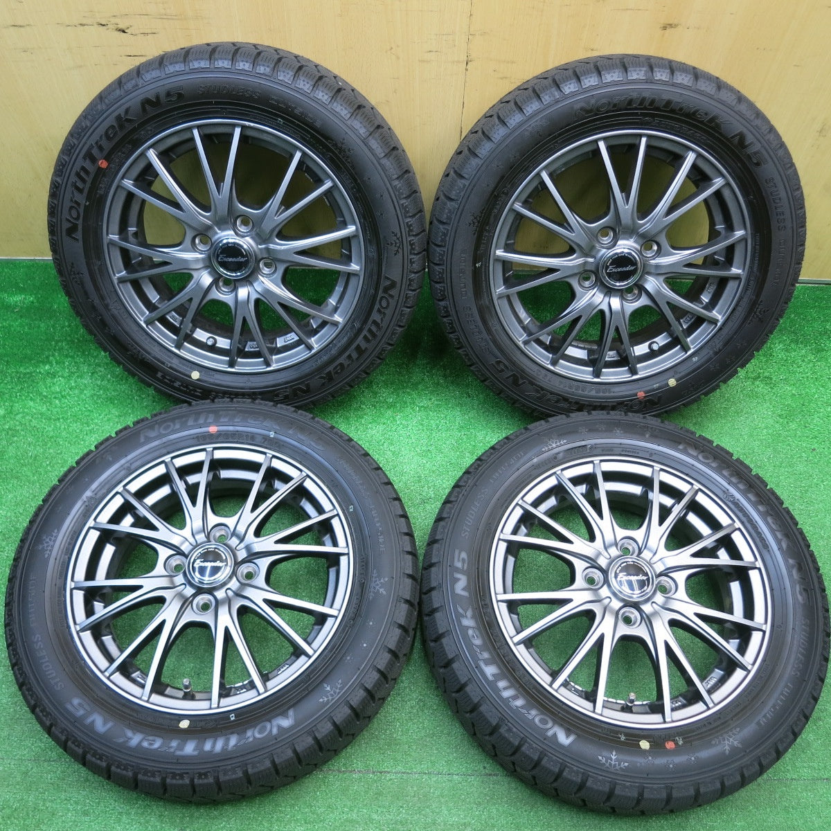 ほぼ未使用！23年！キレイ★スタッドレス 165/65R14 オートバックス ノーストレック N5 Exceeder エクシーダー 14インチ ソリオ ハスラー 等 PCD100/4H★5110614HAス
