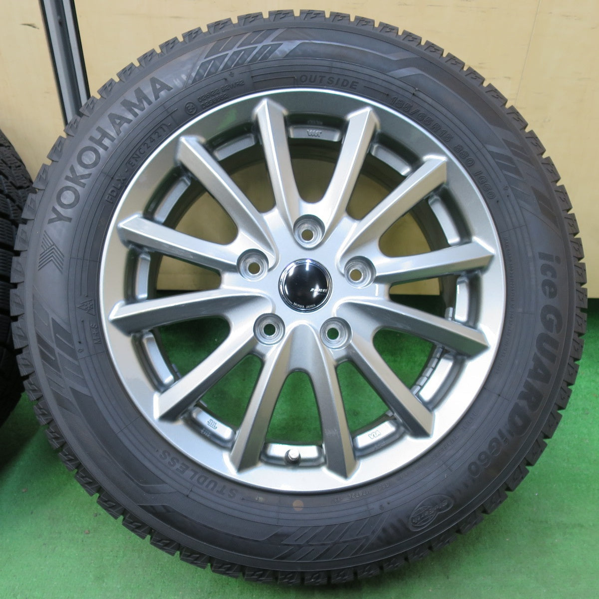 [送料無料] バリ溝！21年！キレイ！ほぼ10分★スタッドレス 185/65R15 ヨコハマ アイスガード iG60 ZACK JP-016 MONZA ザック 15インチ PCD114.3/5H★4112905イス