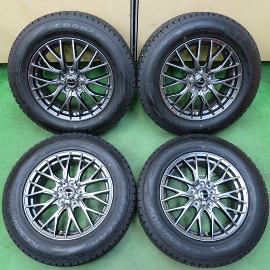 [送料無料] バリ溝！23年！キレイ！ほぼ10分★スタッドレス 225/65R17 グッドイヤー アイスナビ SUV Exceeder エクシーダー 17インチ PCD114.3/5H★5010713イス