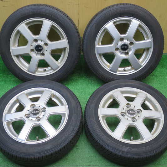 バリ溝！24年！8.5分★155/65R14 ダンロップ EC202 GIRO YT6 ブリヂストン製 ギロ 14インチ PCD100/4H★5110505NJノ