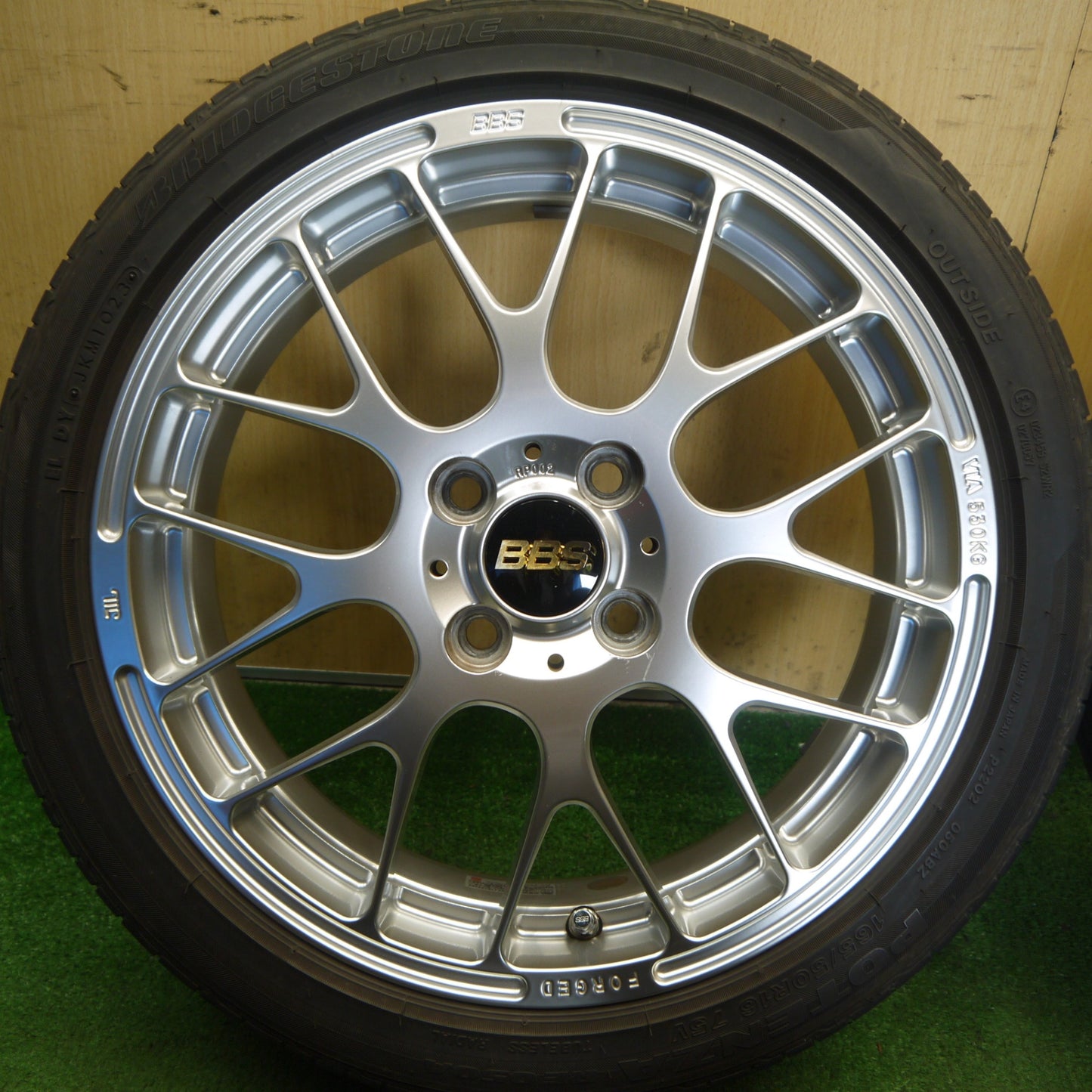 キレイ！23年◎BBS RP002 165/50R16 ブリヂストン ポテンザ RE050A 16インチ 軽サイズ PCD100/4H◎6062305Hノ