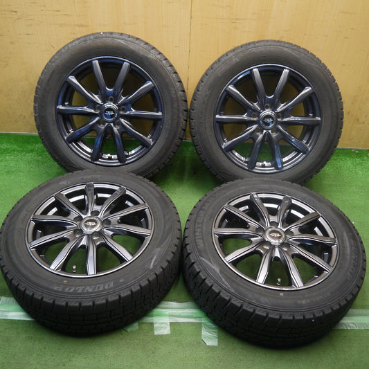 バリ溝！23年！9.5分◎シエンタ 等 185/60R15 スタッドレス ダンロップ ウインターマックス WM02 TEAD テッド 15インチ PCD100/5H◎6092902Hス