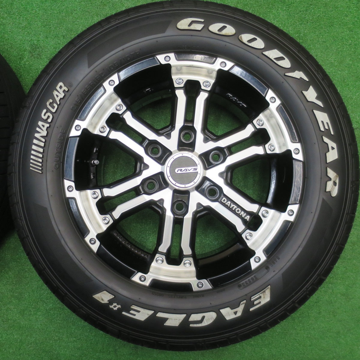 バリ溝！22年！キレイ！9.5分★RAYS DAYTONA FDX 215/65R16 109/107R グッドイヤー イーグル #1 レイズ デイトナ 16インチ PCD139.7/6H★5102801NJノ