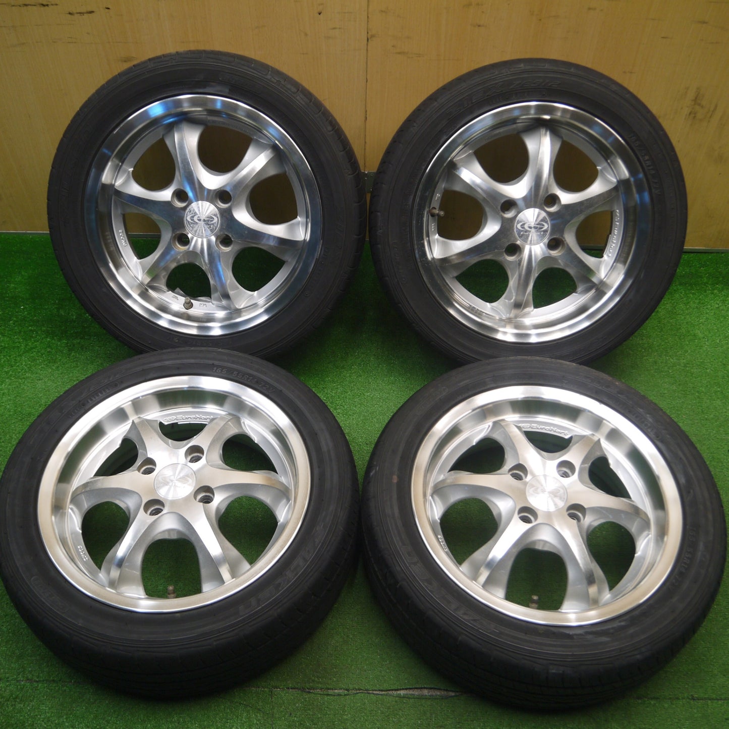 [送料無料] 4本価格★165/55R14 EuroHart ファルケン ジークス ZE912 ユーロハート 14インチ 軽自動車 PCD100/4H★4120206Hノ