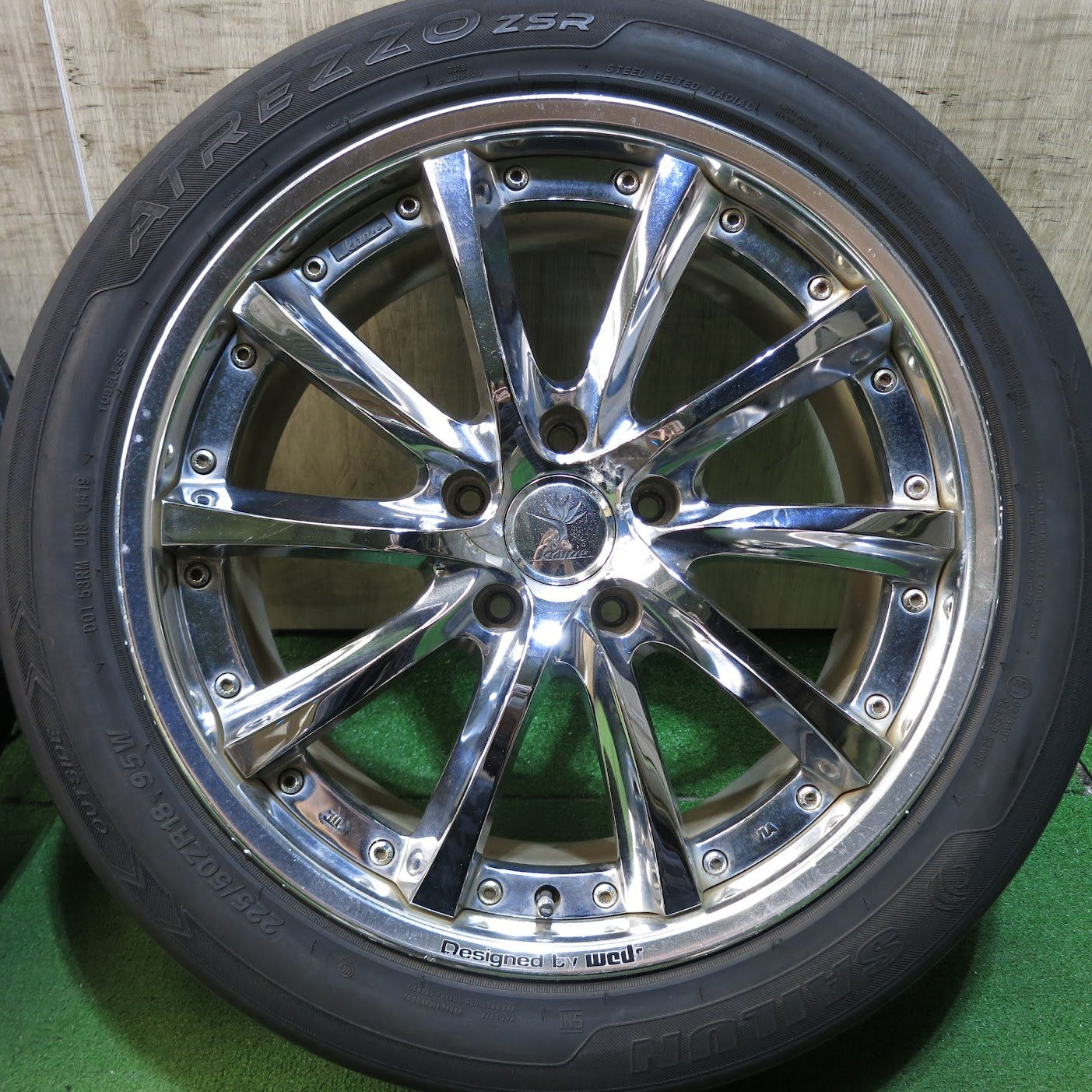 *送料無料* ４本価格★kranze ヴィシュヌ weds 225/50R18 サイルン ATREZZO ZSR 18インチ PCD114.3/5H クレンツェ ウェッズ★3042105Hノ