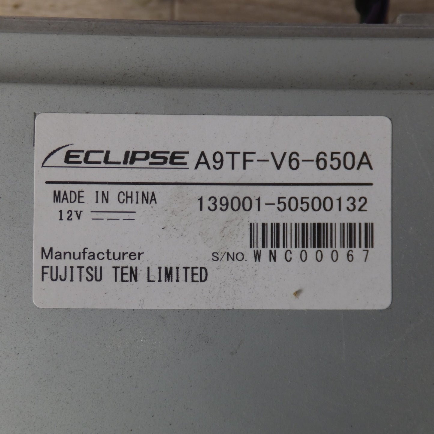[送料無料] ★富士通テン製 マツダ 純正 メモリーナビゲーション内蔵 AVシステム CA9TF A9TF-V6-650A(8)★