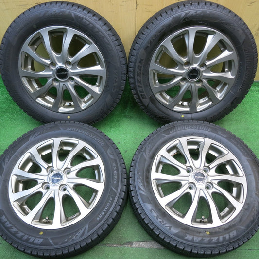 バリ溝！24年！9分★スタッドレス 165/65R14 ブリヂストン ブリザック VRX3 BALMINUM バルミナ 14インチ ソリオ ハスラー 等 PCD100/4H★5051205NJス