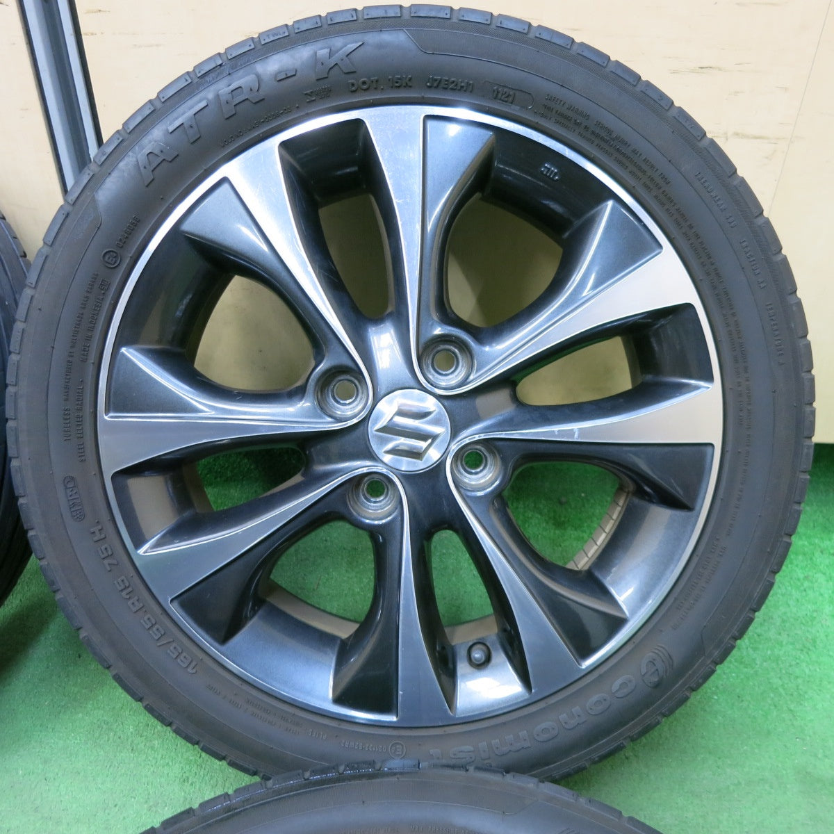 [送料無料] 4本価格！21年★スズキ ワゴンR スティングレー 純正 165/55R15 エコノミスト ATR-K 15インチ PCD100/4H★5032112SYノ