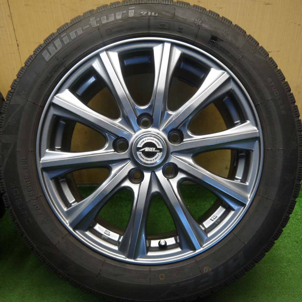 バリ溝！23年！9分◎スタッドレス 205/55R16 ハイフライ Win-turi 216 AXEL アクセル 16インチ PCD114.3/5H◎6091502Hス