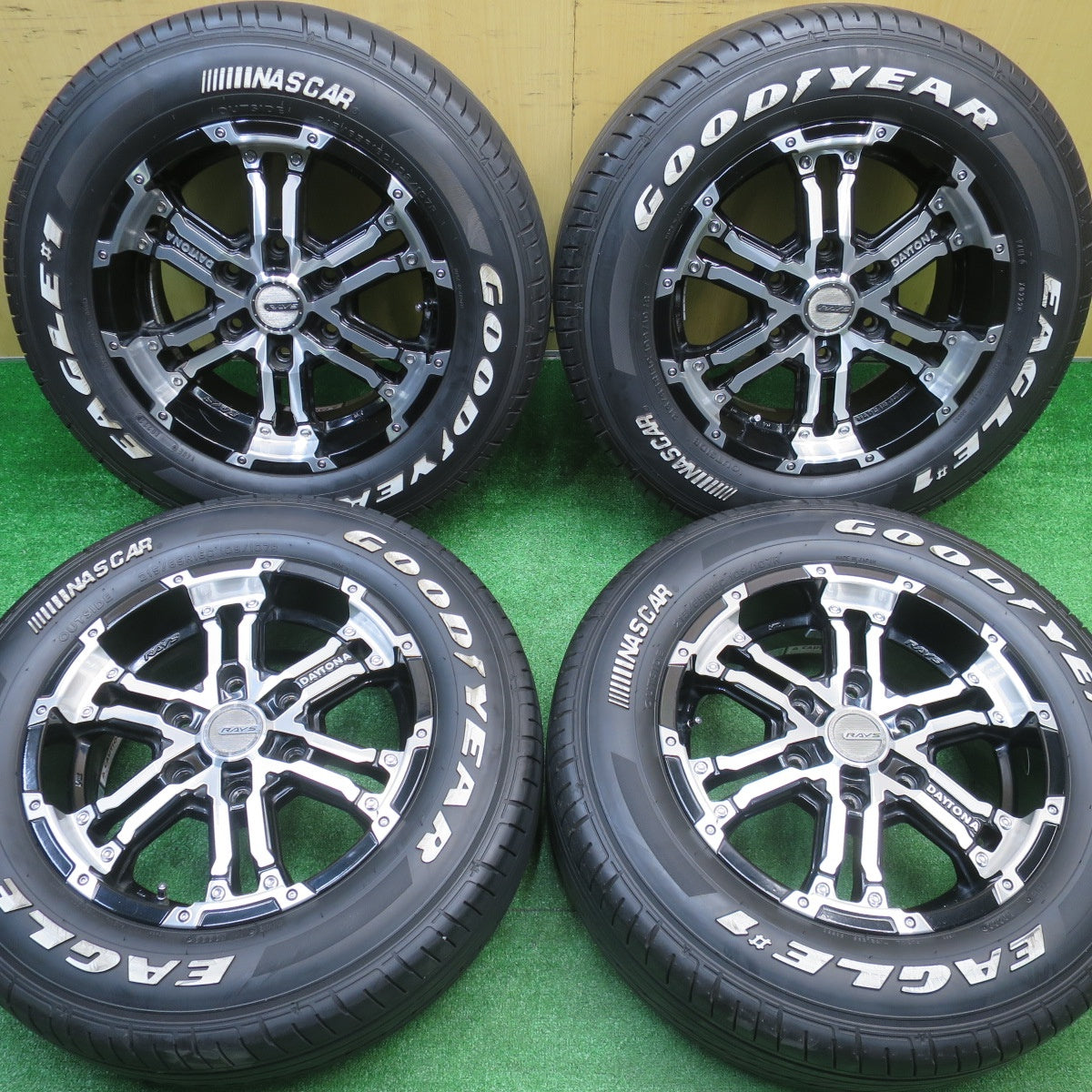 バリ溝！22年！キレイ！9.5分★RAYS DAYTONA FDX 215/65R16 109/107R グッドイヤー イーグル #1 レイズ デイトナ 16インチ PCD139.7/6H★5102801NJノ