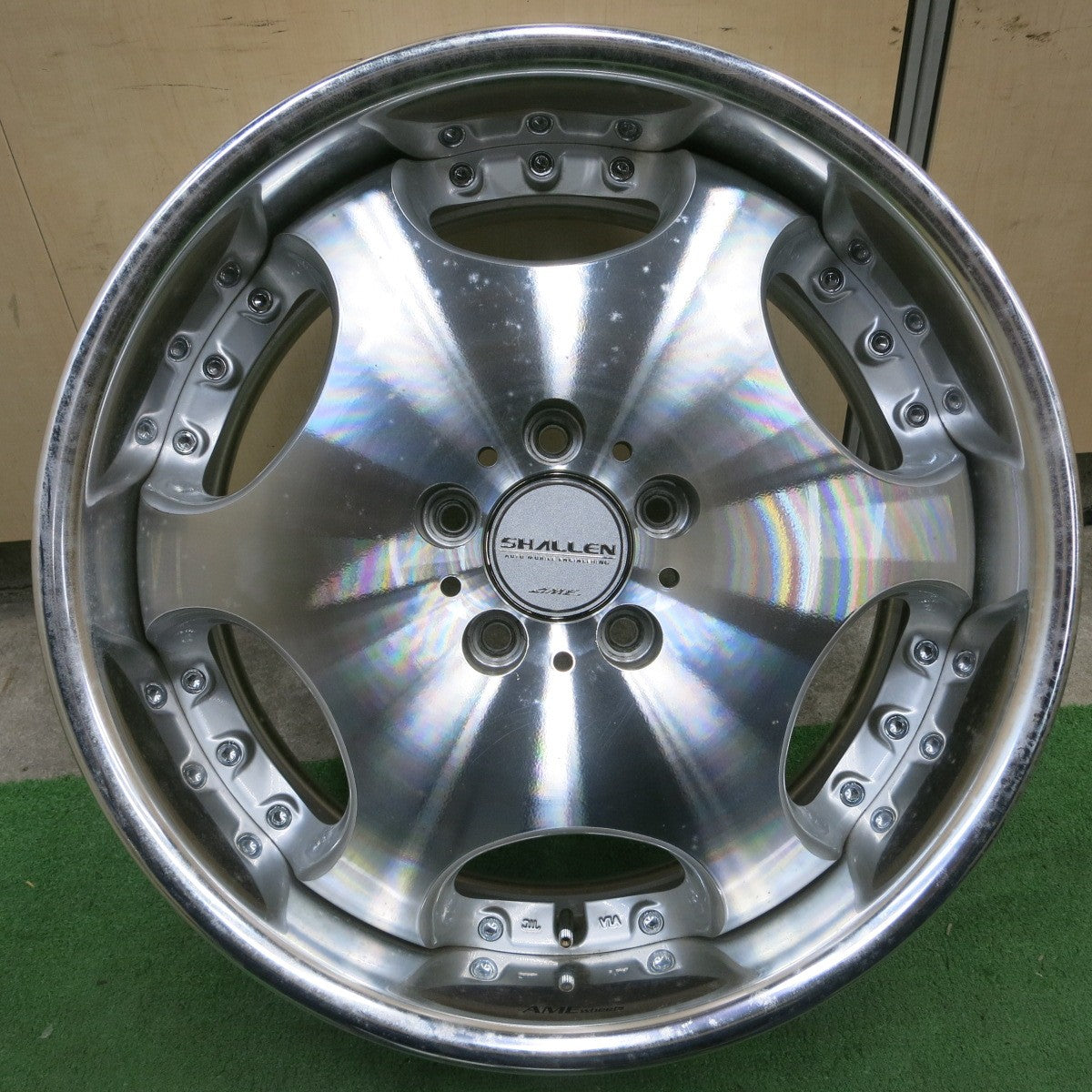 1本価格★SHALLEN AME ディッシュ 18インチ ホイール シャレン 18×8J PCD114.3/5H★5051705ナホ