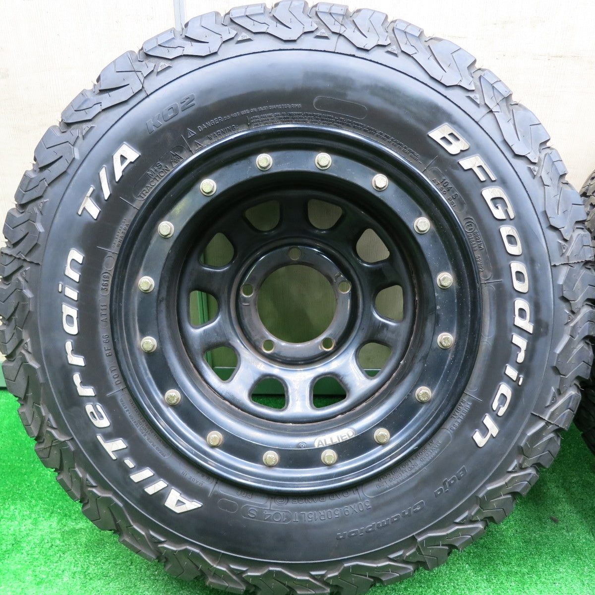 *送料無料* ビードロック付！バリ溝！9分★デイトナ ダッジ ラムバン 30×9.50R15 31×10.50R15 BFグッドリッチ All-Terrain T/A KO2 DAYTONA PCD139.7/5H★4081001HAノ