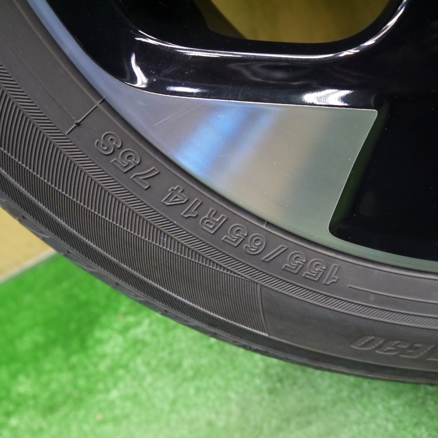 キレイ！1本★日産 デイズ ルークス 純正 155/65R14 ヨコハマ BluEarth-FE AE30 ブルーアース 14インチ PCD100/4H★6021009Hノ